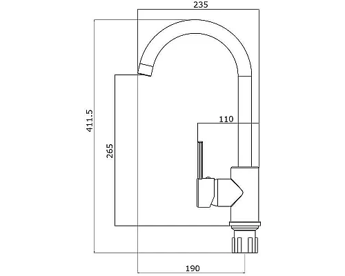 Купить Смеситель для кухни Orange OneLife P04-001W Белый в магазине сантехники Santeh-Crystal.ru