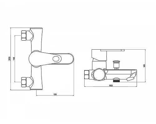 Приобрести Смеситель для ванны Orange OneLife P05-100cr Хром в магазине сантехники Santeh-Crystal.ru