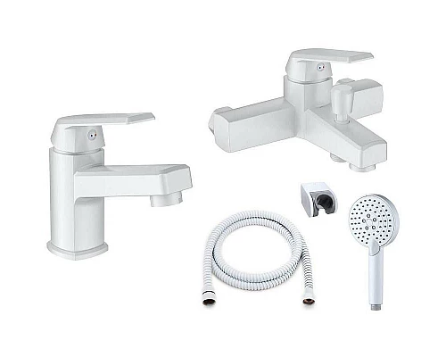 Заказать Комплект смесителей Orange OneLife P02-311w Белый в магазине сантехники Santeh-Crystal.ru