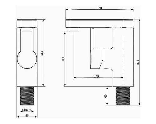 Купить Смеситель для раковины Orange OneLife P08-021cr Хром глянцевый в магазине сантехники Santeh-Crystal.ru