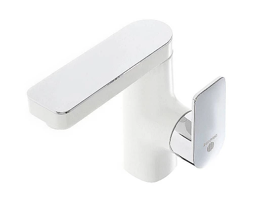 Купить Смеситель для раковины Orange OneLife P08-021w Белый матовый Хром глянцевый в магазине сантехники Santeh-Crystal.ru