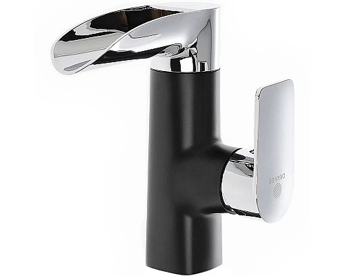 Купить Смеситель для раковины Orange OneLife P08-921b Черный матовый Хром глянцевый в магазине сантехники Santeh-Crystal.ru