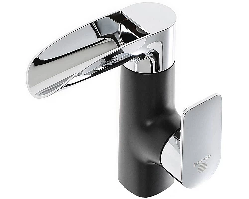 Купить Смеситель для раковины Orange OneLife P08-921b Черный матовый Хром глянцевый в магазине сантехники Santeh-Crystal.ru