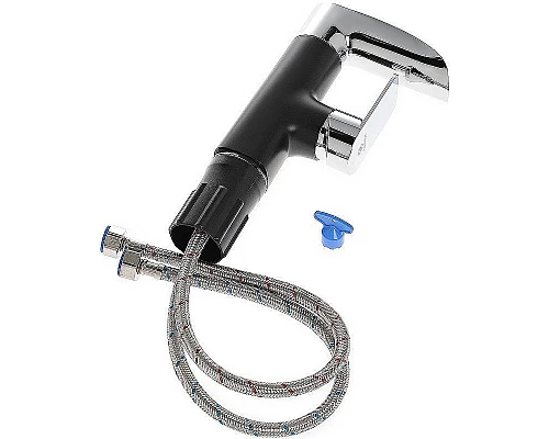 Купить Смеситель для раковины Orange OneLife P08-921b Черный матовый Хром глянцевый в магазине сантехники Santeh-Crystal.ru