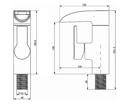 Купить Смеситель для раковины Orange OneLife P08-921b Черный матовый Хром глянцевый в магазине сантехники Santeh-Crystal.ru