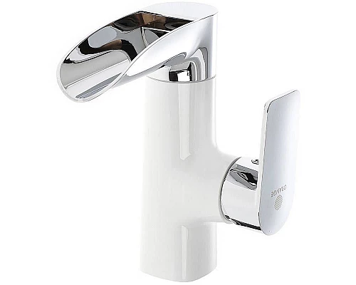 Купить Смеситель для раковины Orange OneLife P08-921w Белый матовый Хром глянцевый в магазине сантехники Santeh-Crystal.ru