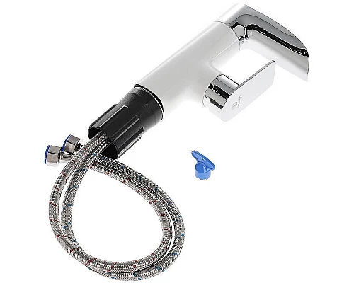 Купить Смеситель для раковины Orange OneLife P08-921w Белый матовый Хром глянцевый в магазине сантехники Santeh-Crystal.ru