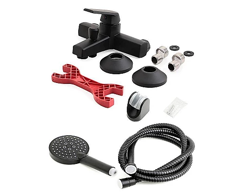 Купить Смеситель для ванны Orange OneLife P02-300b Черный матовый в магазине сантехники Santeh-Crystal.ru