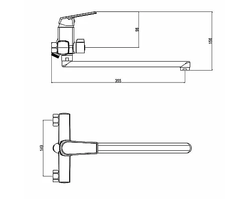Приобрести Смеситель для ванны Orange OneLife P02-218cr универсальный Хром в магазине сантехники Santeh-Crystal.ru