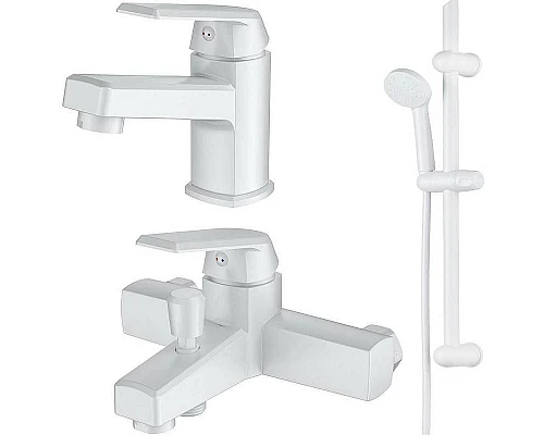 Приобрести Комплект смесителей Orange OneLife P02-511w Белый в магазине сантехники Santeh-Crystal.ru