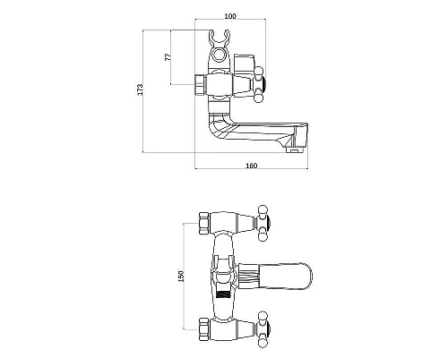 Заказать Смеситель для ванны Orange OneLife P03-231cr Хром в магазине сантехники Santeh-Crystal.ru