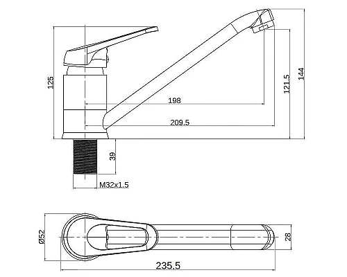 Приобрести Смеситель для кухни Orange OneLife P11-000cr Хром в магазине сантехники Santeh-Crystal.ru