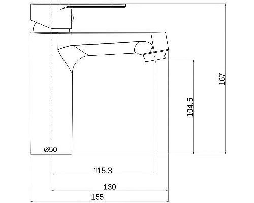Заказать Смеситель для раковины Orange OneLife P07-021b Черный матовый в магазине сантехники Santeh-Crystal.ru