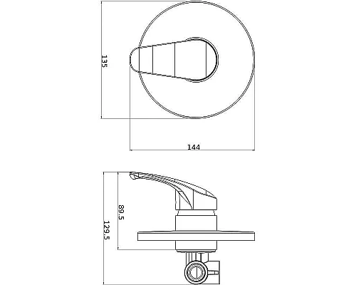 Купить Смеситель для душа Orange OneLife P11-400cr Хром в магазине сантехники Santeh-Crystal.ru