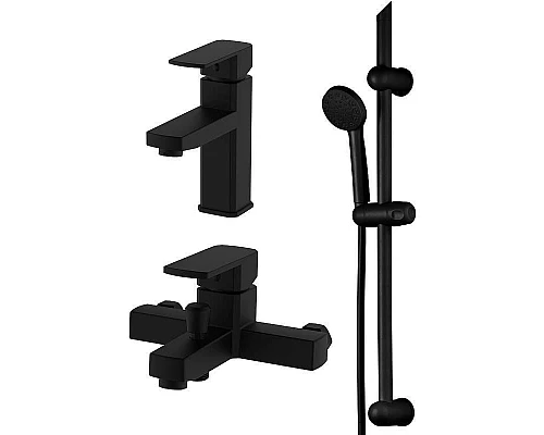 Заказать Комплект смесителей Orange OneLife P06-511b Черный матовый в магазине сантехники Santeh-Crystal.ru