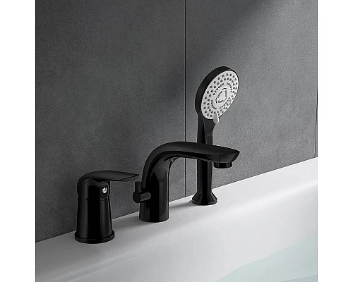 Заказать Смеситель на борт ванны Orange Otto M22-333b Черный матовый в магазине сантехники Santeh-Crystal.ru