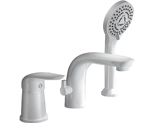 Заказать Смеситель на борт ванны Orange Otto M22-333w Белый в магазине сантехники Santeh-Crystal.ru