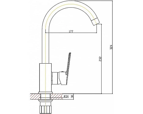 Заказать Смеситель для кухни Orange Plito M16-004cr Хром в магазине сантехники Santeh-Crystal.ru