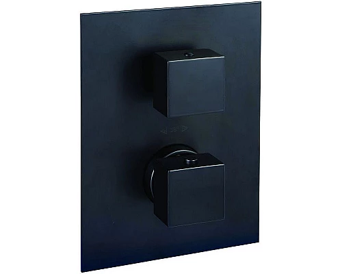 Приобрести Смеситель для душа Paffoni Level LEQ519NO/M с термостатом Черный матовый в магазине сантехники Santeh-Crystal.ru