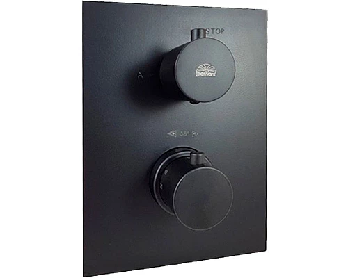 Купить Смеситель для душа Paffoni Light LIQ518NO/M с термостатом Черный матовый в магазине сантехники Santeh-Crystal.ru