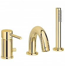 Смеситель на борт ванны Paffoni Light LIG047HG Золото