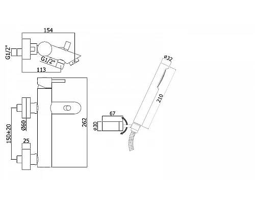 Заказать Смеситель для ванны Paffoni Light LIG023ST Сталь в магазине сантехники Santeh-Crystal.ru