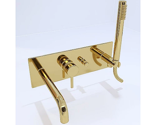 Заказать Смеситель для ванны Paffoni Light LIG001HG Золото в магазине сантехники Santeh-Crystal.ru