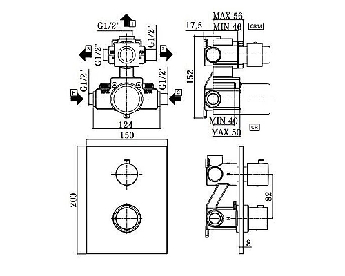 Приобрести Смеситель для душа Paffoni Light LIQ519CR Хром в магазине сантехники Santeh-Crystal.ru