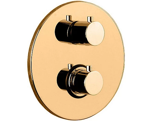 Приобрести Смеситель для душа Paffoni Light LIQ018HG с термостатом Золото медовое в магазине сантехники Santeh-Crystal.ru