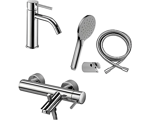 Купить Комплект смесителей Paffoni Light KITLIG022CR120 Хром в магазине сантехники Santeh-Crystal.ru