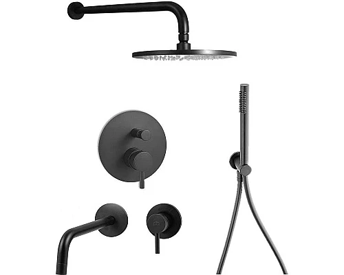 Заказать Комплект смесителей Paffoni Light KITLIG015NO006 Черный матовый в магазине сантехники Santeh-Crystal.ru