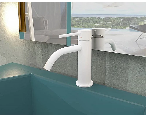 Купить Комплект смесителей Paffoni Light KITLIG018BO071 Белый матовый в магазине сантехники Santeh-Crystal.ru