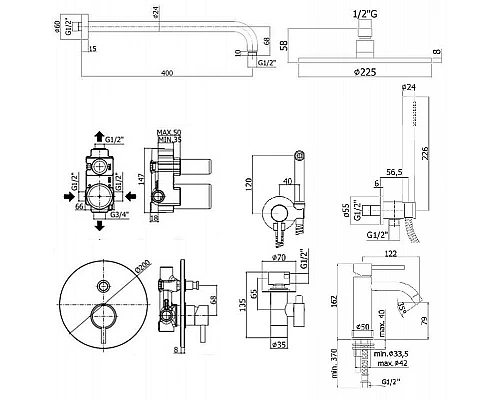 Приобрести Комплект смесителей Paffoni Light KITZLIG015CR071 Хром в магазине сантехники Santeh-Crystal.ru