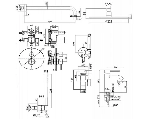 Купить Комплект смесителей Paffoni Light KITZLIG018CR071 Хром в магазине сантехники Santeh-Crystal.ru