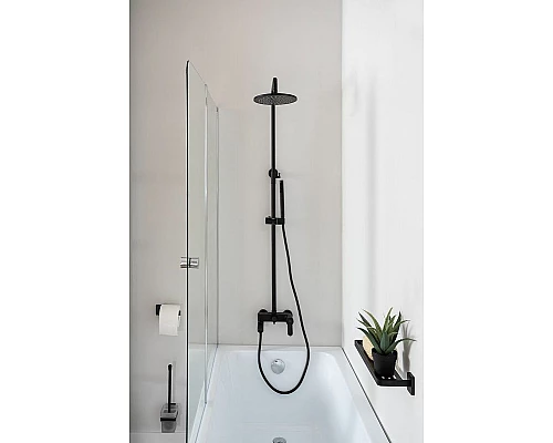 Купить Комплект смесителей Paffoni Light KITCOL632NO007 Черный матовый в магазине сантехники Santeh-Crystal.ru