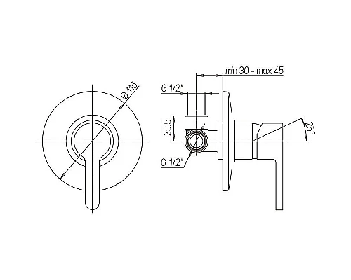 Приобрести Смеситель для душа Paini Arena 92CR6902SFTLMKM Хром в магазине сантехники Santeh-Crystal.ru