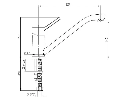 Заказать Смеситель для кухни Paini Arena 92CR573KM Хром в магазине сантехники Santeh-Crystal.ru