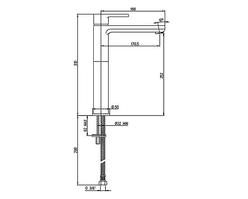 Заказать Смеситель для раковины Paini Arena 92YO205LLBLLMKM Черный в магазине сантехники Santeh-Crystal.ru