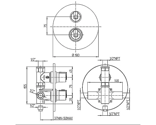 Заказать Смеситель для душа Paini Arena 92CR690TH Хром в магазине сантехники Santeh-Crystal.ru