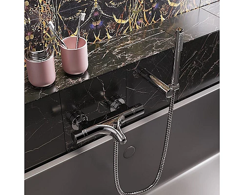 Купить Смеситель для ванны Paini Arena 92CR105THKM с термостатом Хром в магазине сантехники Santeh-Crystal.ru