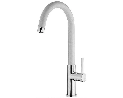 Приобрести Смеситель для кухни Paini Cox 78CR572 Хром Белый в магазине сантехники Santeh-Crystal.ru