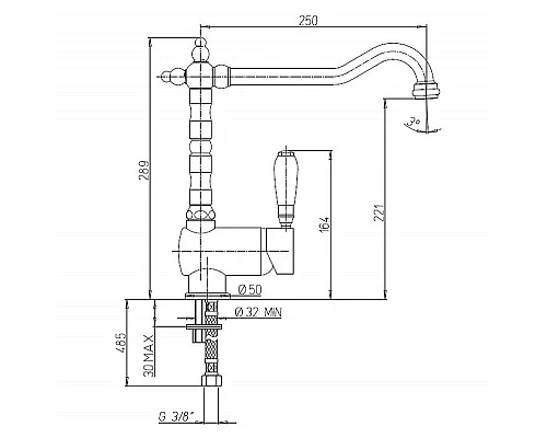 Заказать Смеситель для кухни Paini Cox 78F35881ANTKM Старая бронза в магазине сантехники Santeh-Crystal.ru