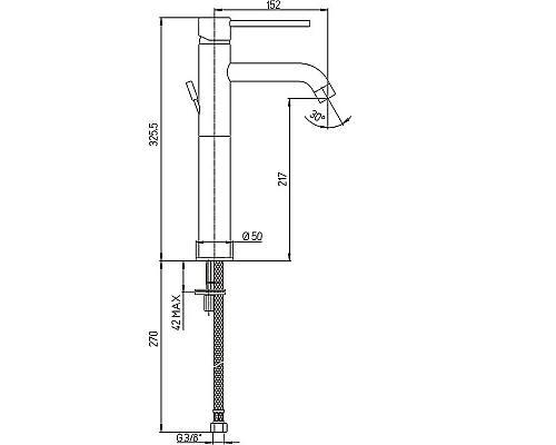 Приобрести Смеситель для раковины Paini Cox 78CR205LLFTLMKM Хром в магазине сантехники Santeh-Crystal.ru