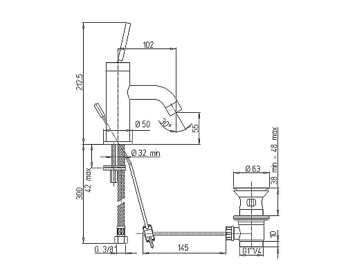 Заказать Смеситель для раковины Paini Cox 78CR211JO Хром в магазине сантехники Santeh-Crystal.ru