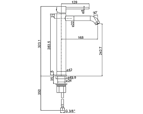 Заказать Смеситель для раковины Paini Cox 78CR205OLL Хром в магазине сантехники Santeh-Crystal.ru