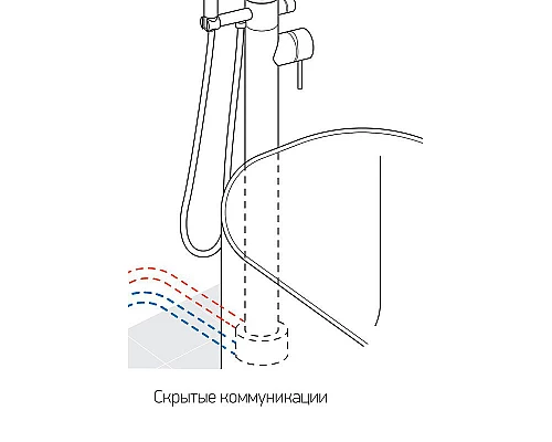 Приобрести Смеситель для ванны Paini Cox 78PZ136LM Черный матовый в магазине сантехники Santeh-Crystal.ru