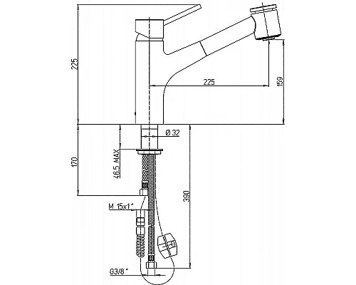 Заказать Смеситель для кухни Paini Cox 78CR576LMKM Хром в магазине сантехники Santeh-Crystal.ru