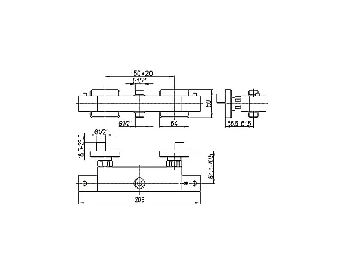 Приобрести Смеситель для душа Paini Dax-R 84CR504TH Хром в магазине сантехники Santeh-Crystal.ru