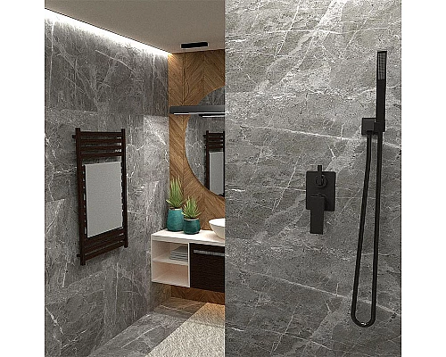 Заказать Смеситель для душа Paini Dax 84PZ6911R Черный матовый в магазине сантехники Santeh-Crystal.ru