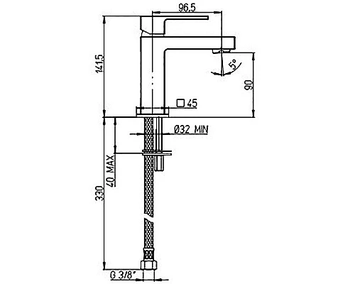 Заказать Смеситель для раковины Paini Dax 84CR205RSKM Хром в магазине сантехники Santeh-Crystal.ru